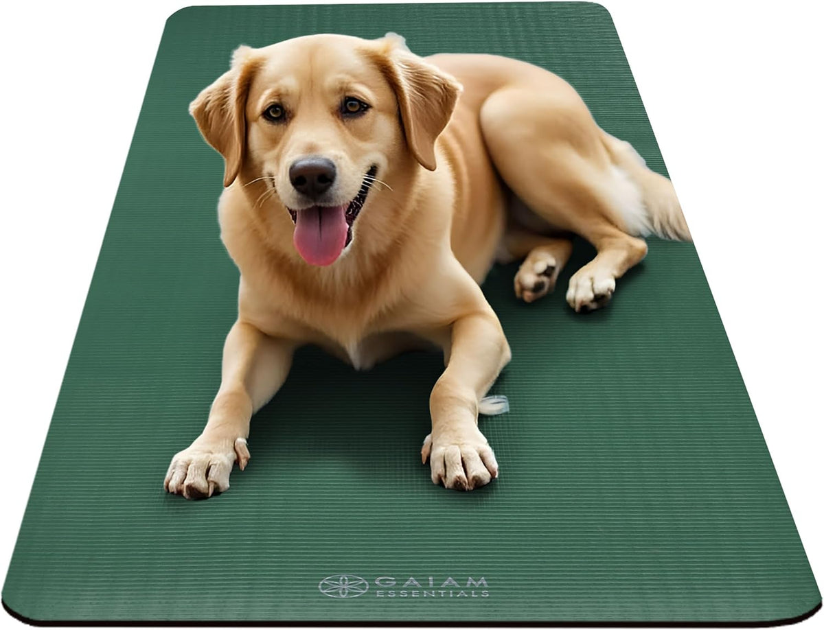 Thick Yoga Mat, Exercise & Fitness Mat with Easy-Cinch Carrying Strap