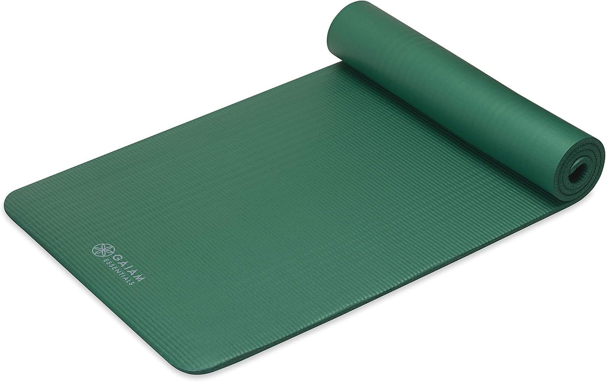 Thick Yoga Mat, Exercise & Fitness Mat with Easy-Cinch Carrying Strap