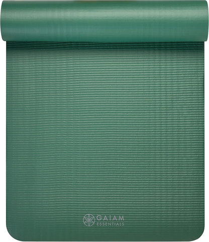 Thick Yoga Mat, Exercise & Fitness Mat with Easy-Cinch Carrying Strap