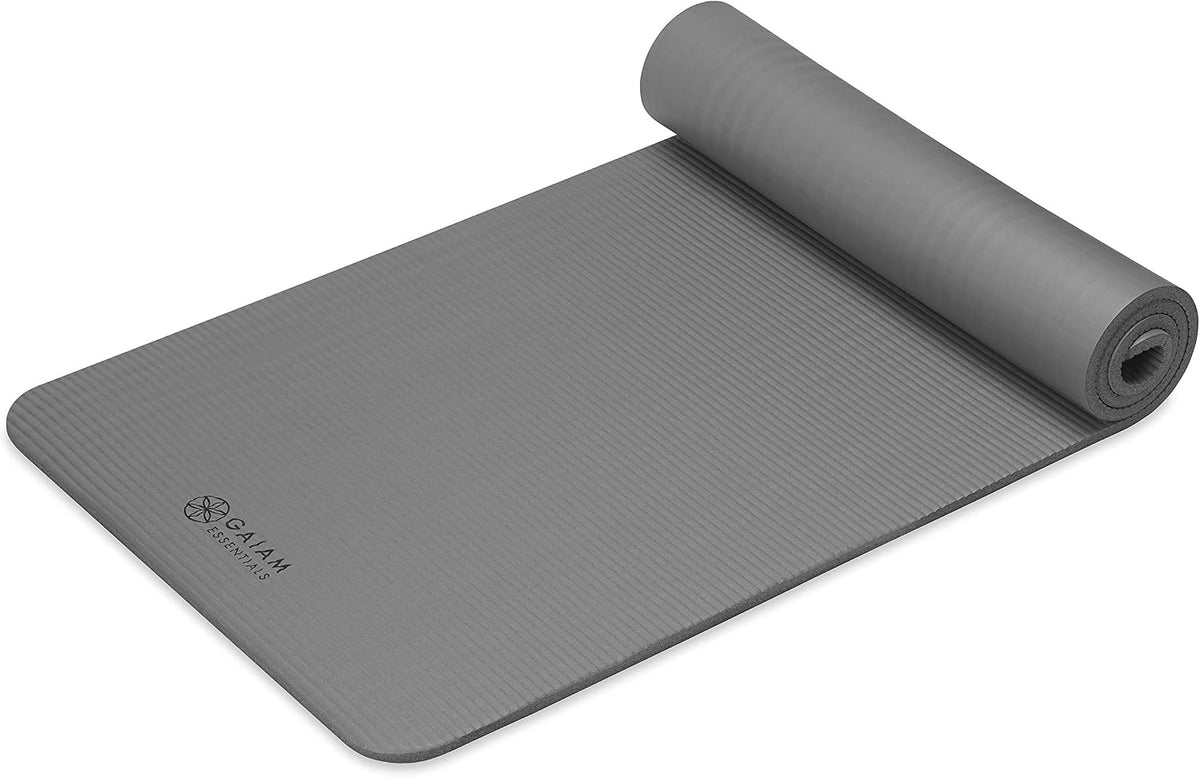 Thick Yoga Mat, Exercise & Fitness Mat with Easy-Cinch Carrying Strap