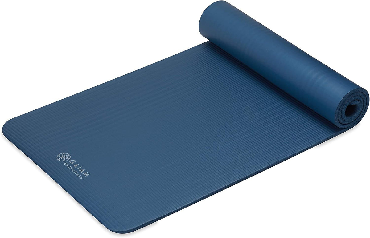 Thick Yoga Mat, Exercise & Fitness Mat with Easy-Cinch Carrying Strap