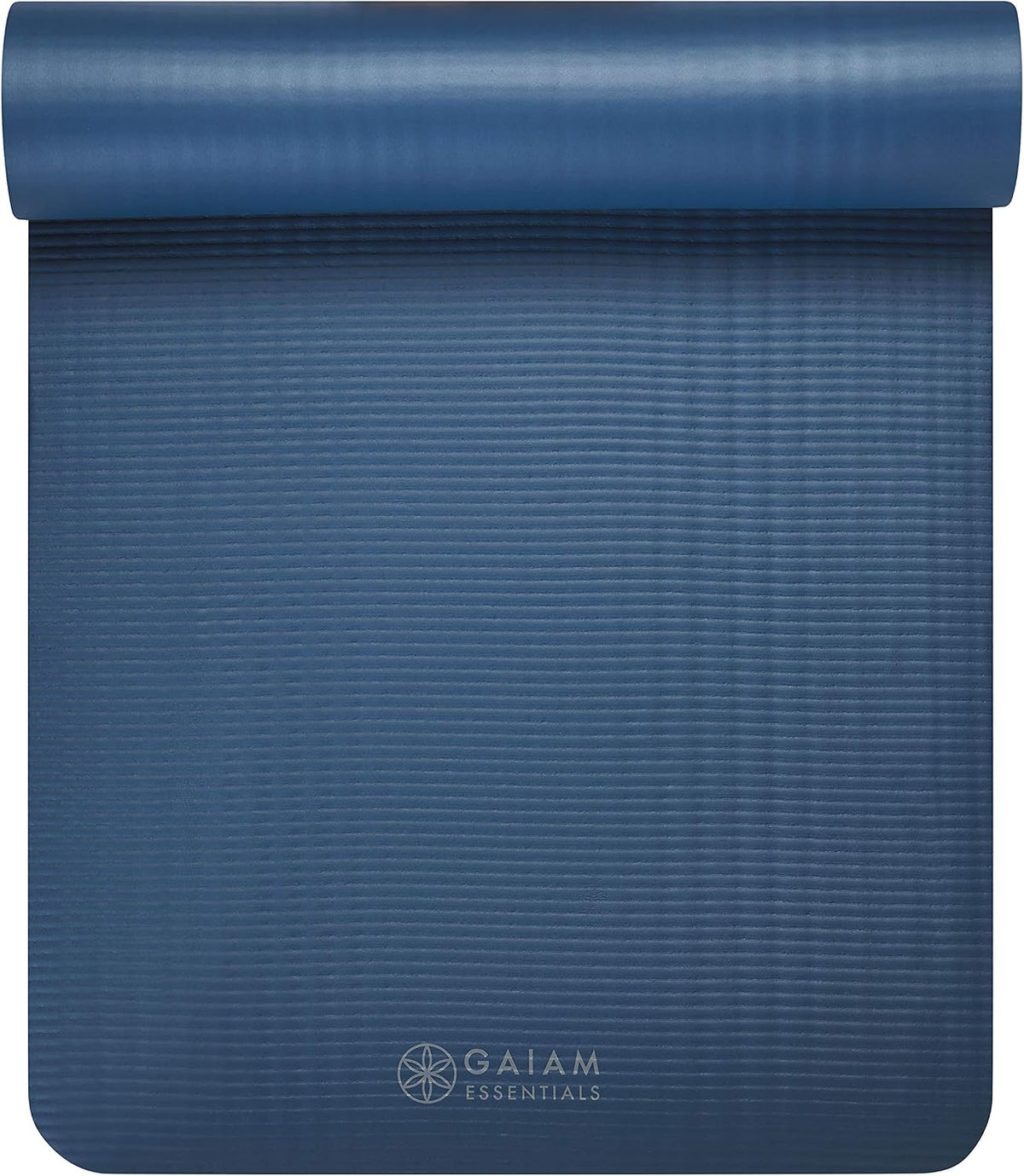 Thick Yoga Mat, Exercise & Fitness Mat with Easy-Cinch Carrying Strap
