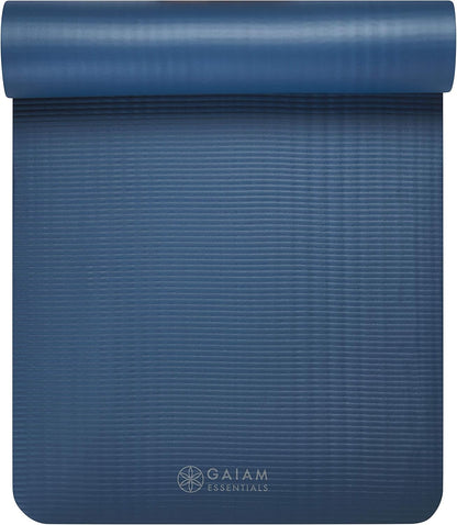 Thick Yoga Mat, Exercise & Fitness Mat with Easy-Cinch Carrying Strap