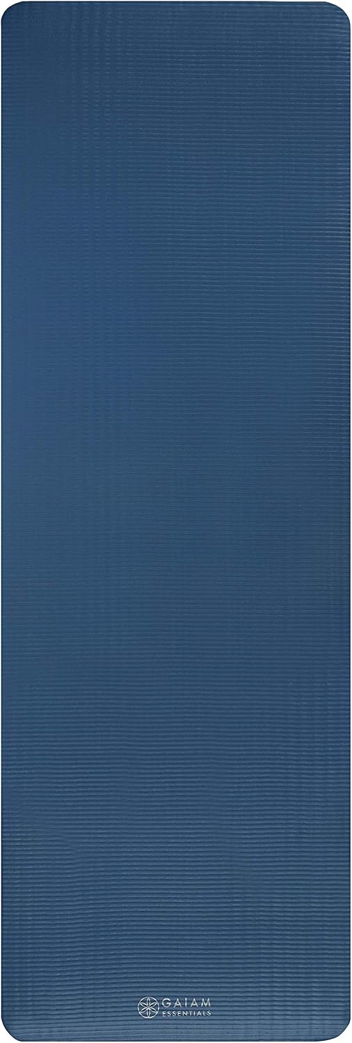 Thick Yoga Mat, Exercise & Fitness Mat with Easy-Cinch Carrying Strap