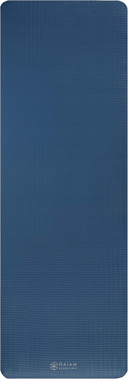 Thick Yoga Mat, Exercise & Fitness Mat with Easy-Cinch Carrying Strap