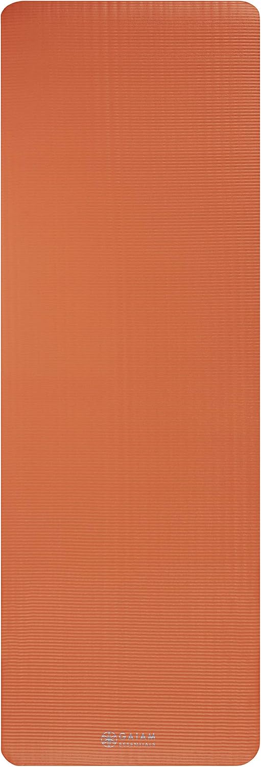 Thick Yoga Mat, Exercise & Fitness Mat with Easy-Cinch Carrying Strap
