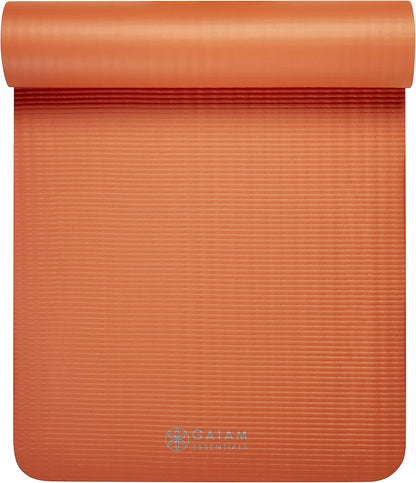 Thick Yoga Mat, Exercise & Fitness Mat with Easy-Cinch Carrying Strap