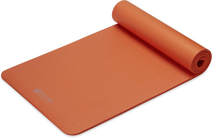 Thick Yoga Mat, Exercise & Fitness Mat with Easy-Cinch Carrying Strap