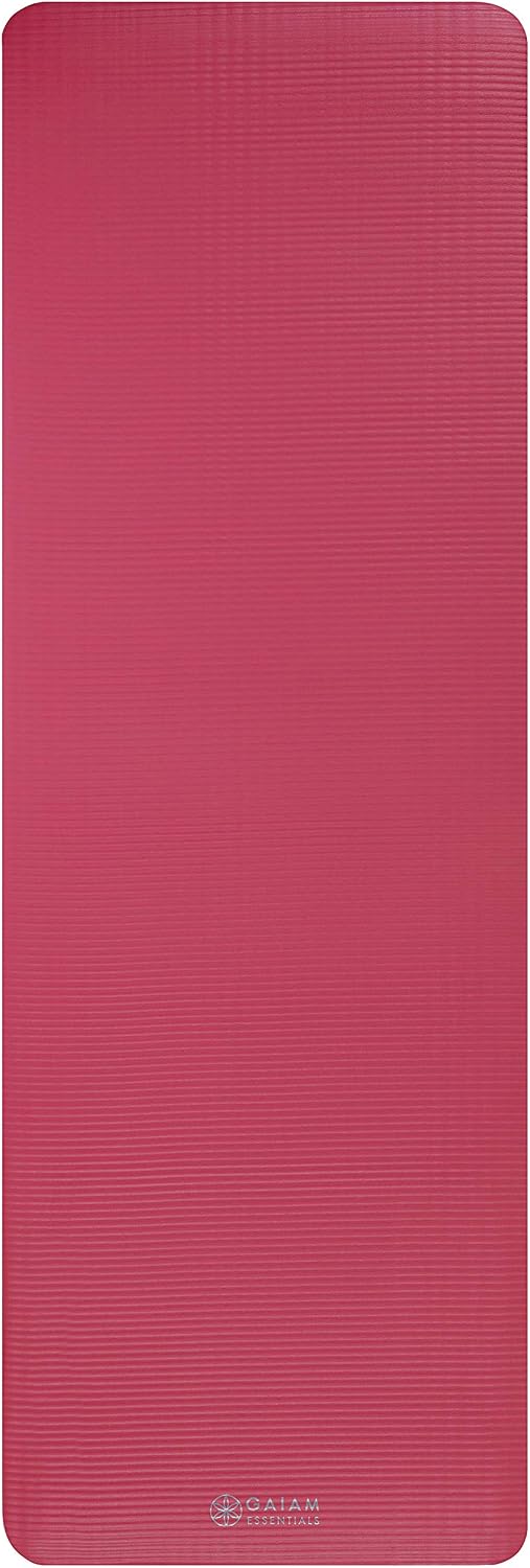 Thick Yoga Mat, Exercise & Fitness Mat with Easy-Cinch Carrying Strap