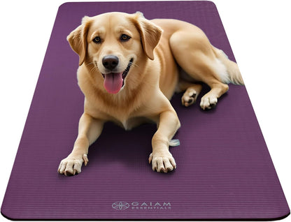 Thick Yoga Mat, Exercise & Fitness Mat with Easy-Cinch Carrying Strap