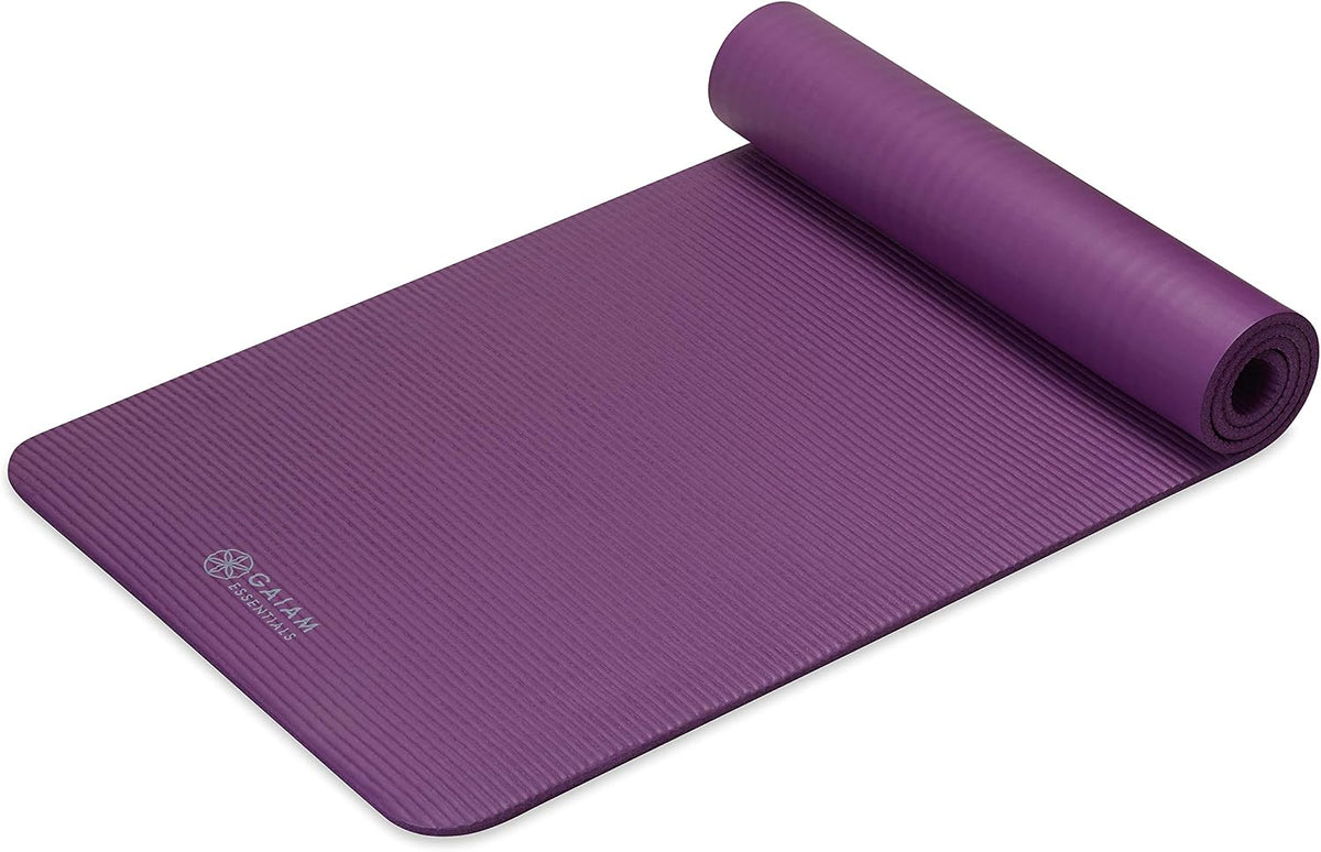 Thick Yoga Mat, Exercise & Fitness Mat with Easy-Cinch Carrying Strap