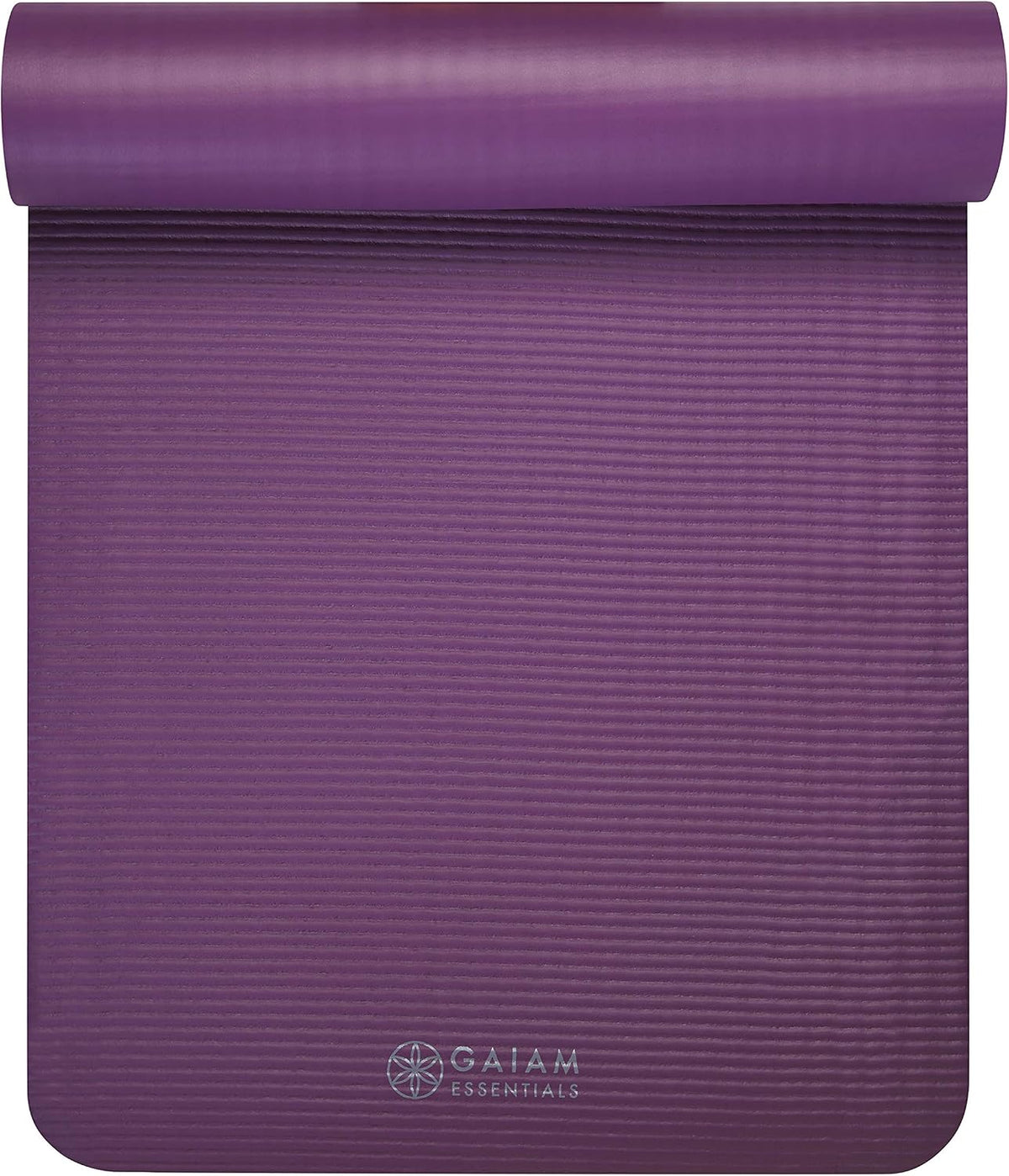 Thick Yoga Mat, Exercise & Fitness Mat with Easy-Cinch Carrying Strap