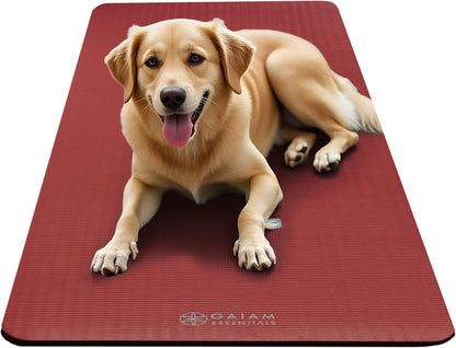 Thick Yoga Mat, Exercise & Fitness Mat with Easy-Cinch Carrying Strap