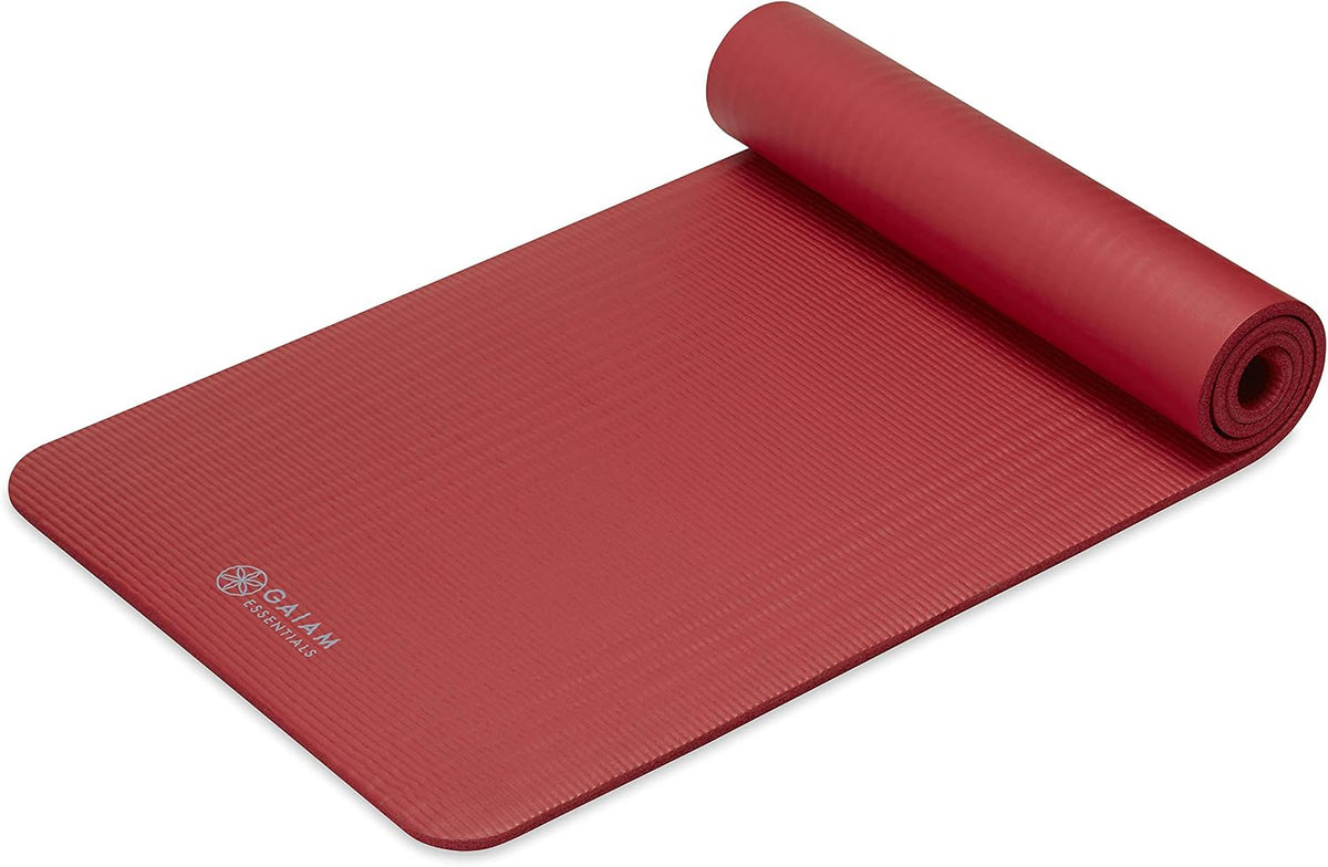 Thick Yoga Mat, Exercise & Fitness Mat with Easy-Cinch Carrying Strap