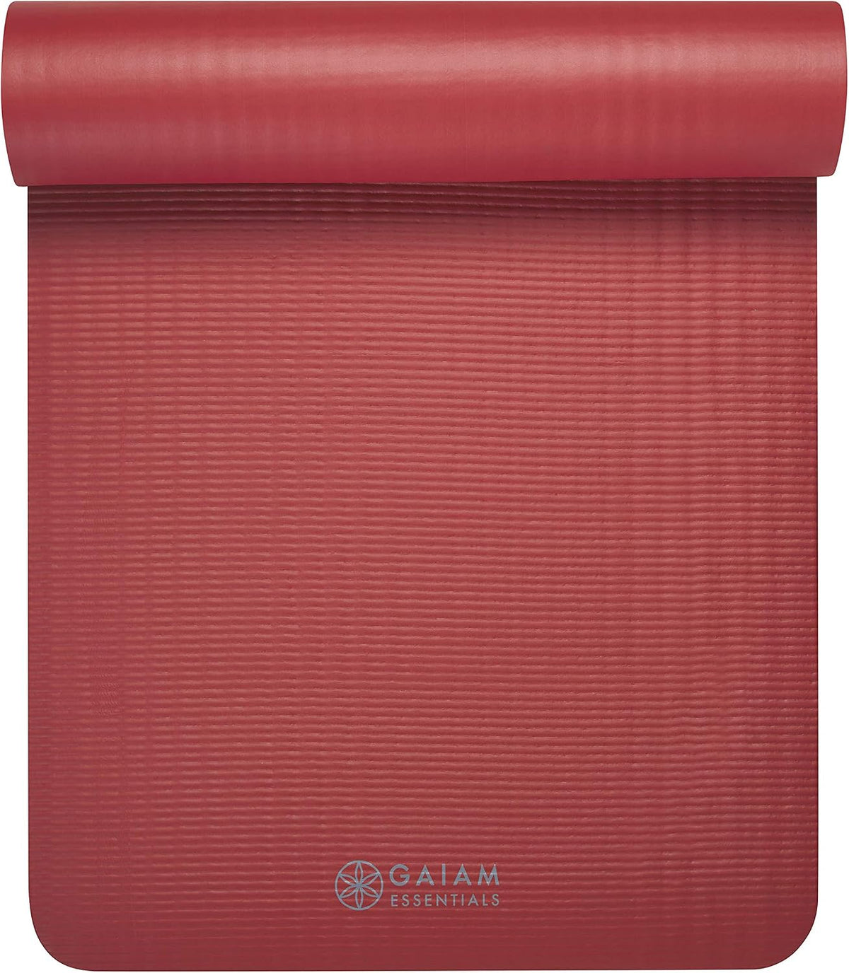 Thick Yoga Mat, Exercise & Fitness Mat with Easy-Cinch Carrying Strap