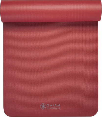 Thick Yoga Mat, Exercise & Fitness Mat with Easy-Cinch Carrying Strap