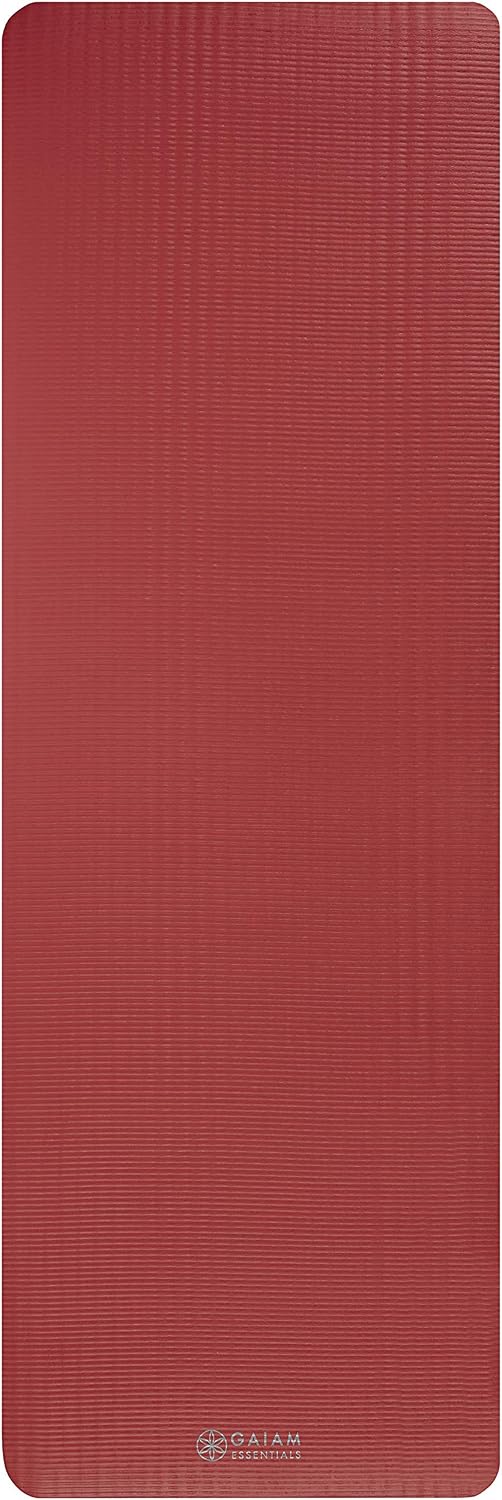 Thick Yoga Mat, Exercise & Fitness Mat with Easy-Cinch Carrying Strap