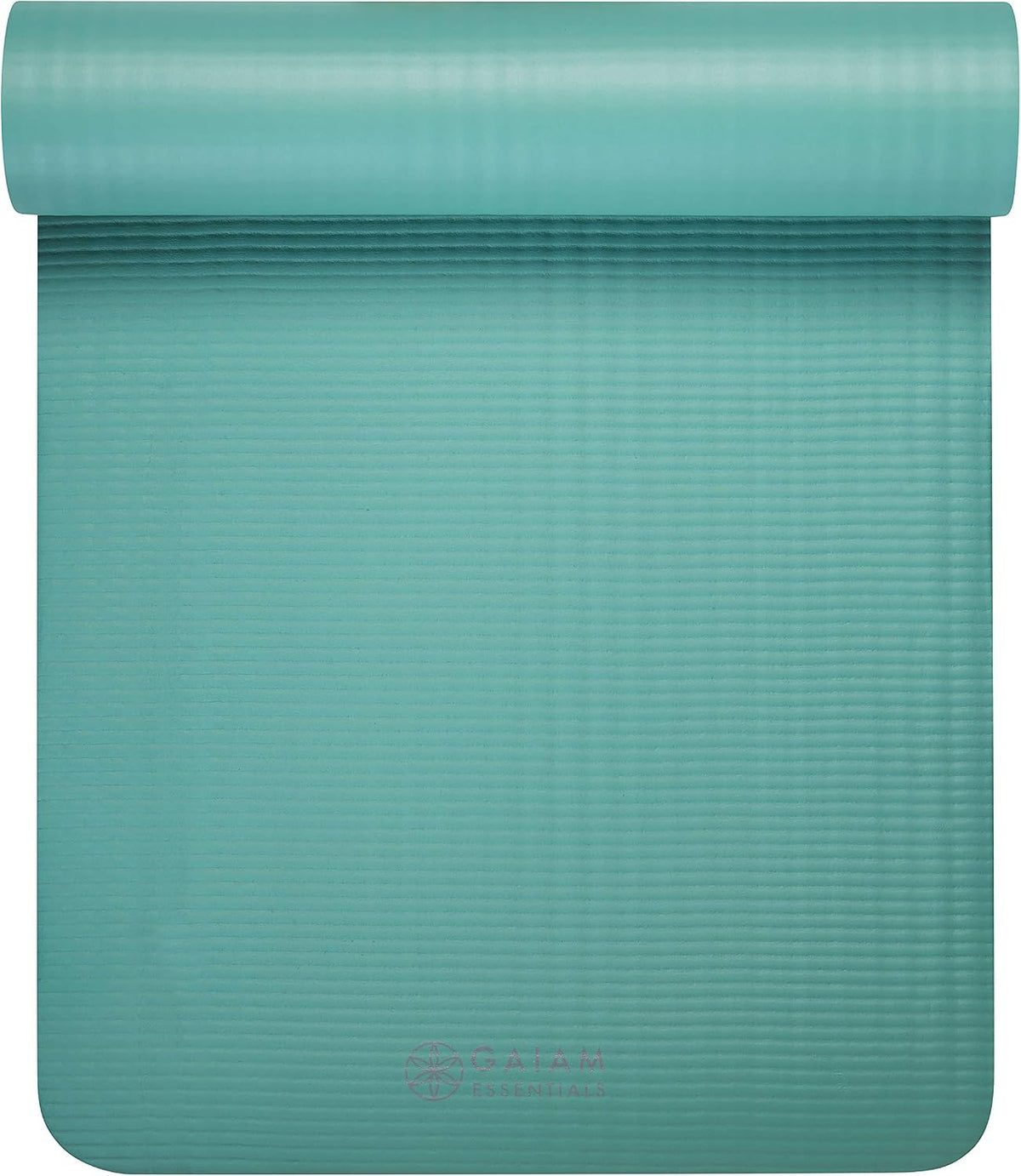 Thick Yoga Mat, Exercise & Fitness Mat with Easy-Cinch Carrying Strap