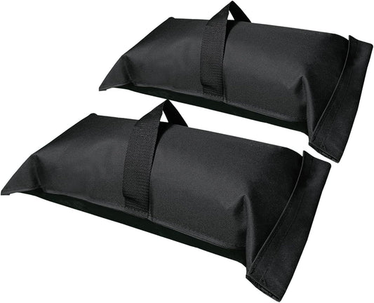 Umbrella Base Weight Fillable Sandbags, Sandbags for Weight(60LBS), Sandbag Weights for Patio Umbrella for Outdoor Garden，Set of 2，Black(Without Sand)