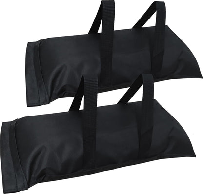 Umbrella Base Weight Fillable Sandbags, Sandbags for Weight(60LBS), Sandbag Weights for Patio Umbrella for Outdoor Garden，Set of 2，Black(Without Sand)