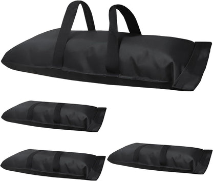 Umbrella Base Weight Fillable Sandbags, Sandbags for Weight(60LBS), Sandbag Weights for Patio Umbrella for Outdoor Garden，Set of 2，Black(Without Sand)