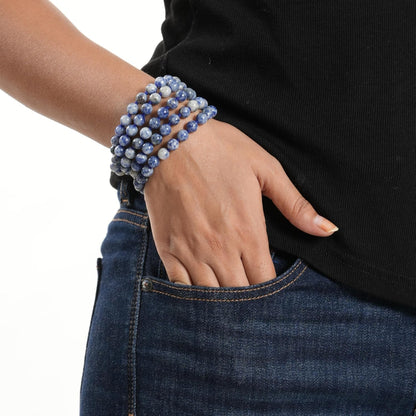 108 Bead Lapis Lazuli Japa Mala Necklace 8mm for Meditation