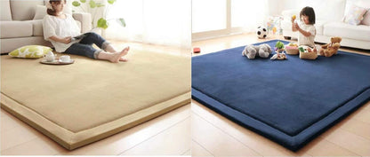 Baby Play Mat, Handmade Weaving Plush Foam Play Crawling Rugs for Baby, Children Play Blanket, Yoga Mat, Exercise Mat-Cushy- Soft & Thick Hypoallergenic, Non-Toxic