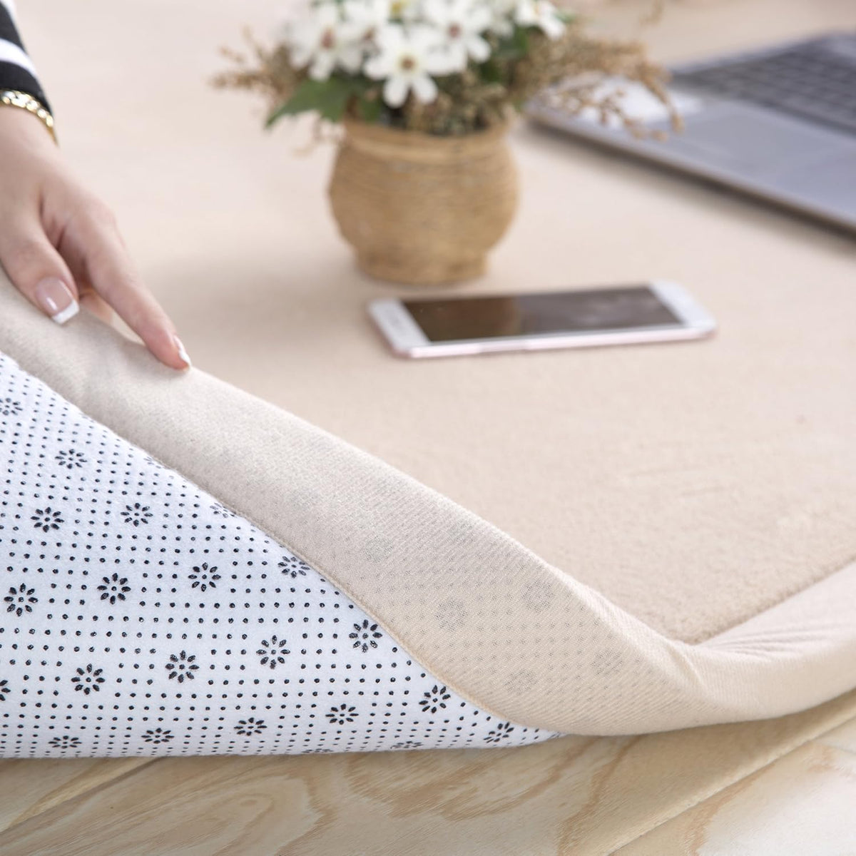 Baby Play Mat, Handmade Weaving Plush Foam Play Crawling Rugs for Baby, Children Play Blanket, Yoga Mat, Exercise Mat-Cushy- Soft & Thick Hypoallergenic, Non-Toxic