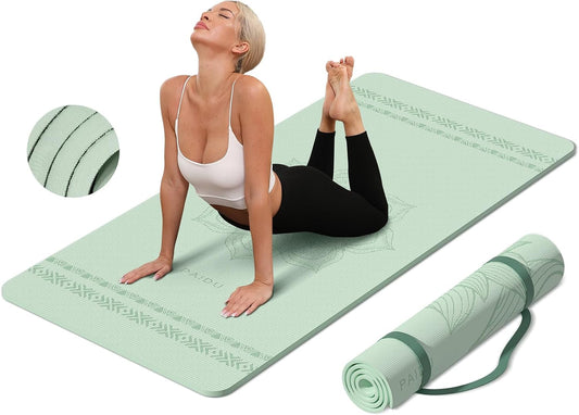 Large Yoga Mat 72"x36"x10mm Non-Slip Exercise Mat for Home Gym Studio