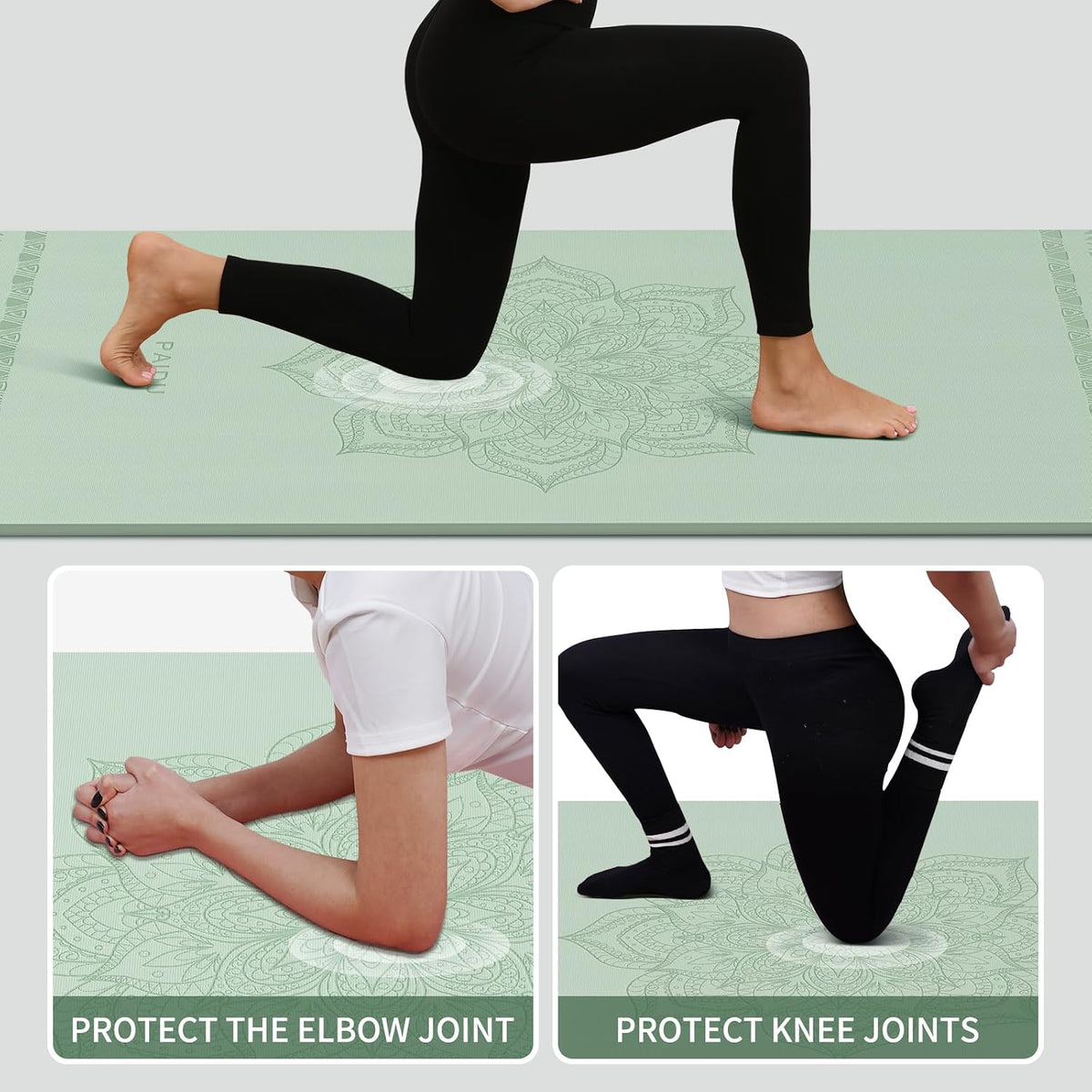 Large Yoga Mat 72"x36"x10mm Non-Slip Exercise Mat for Home Gym Studio