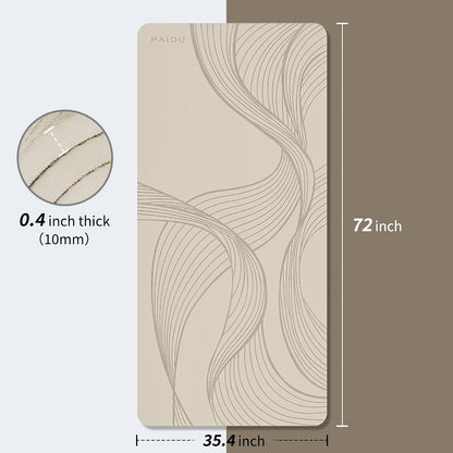 Large Yoga Mat 72"x36"x10mm Non-Slip Exercise Mat for Home Gym Studio
