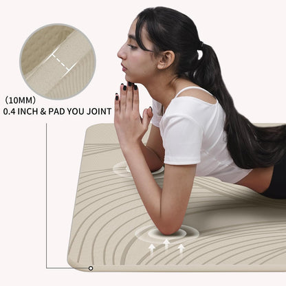 Large Yoga Mat 72"x36"x10mm Non-Slip Exercise Mat for Home Gym Studio