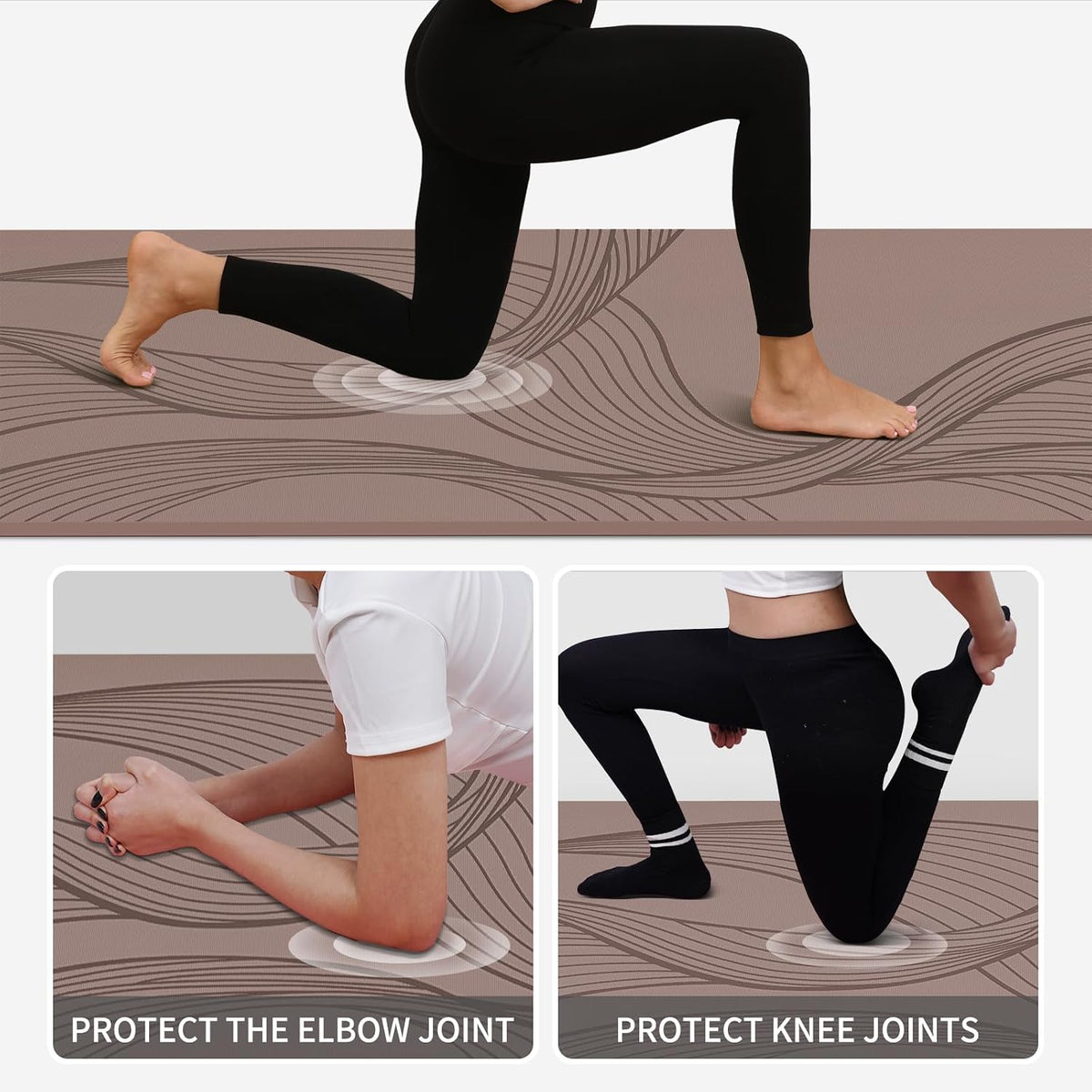 Large Yoga Mat 72"x36"x10mm Non-Slip Exercise Mat for Home Gym Studio
