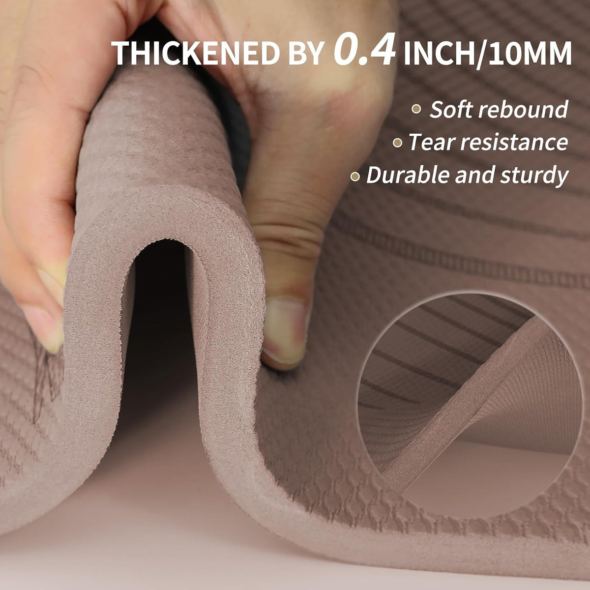 Large Yoga Mat 72"x36"x10mm Non-Slip Exercise Mat for Home Gym Studio