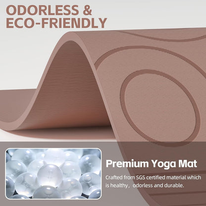Large Yoga Mat 72"x36"x10mm Non-Slip Exercise Mat for Home Gym Studio