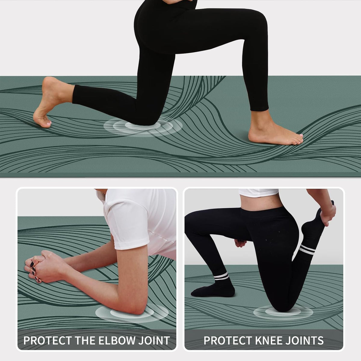 Large Yoga Mat 72"x36"x10mm Non-Slip Exercise Mat for Home Gym Studio