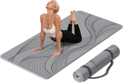 Large Yoga Mat 72"x36"x10mm Non-Slip Exercise Mat for Home Gym Studio