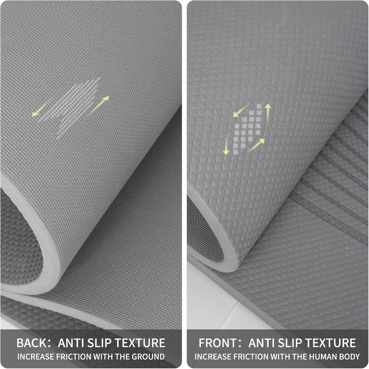 Large Yoga Mat 72"x36"x10mm Non-Slip Exercise Mat for Home Gym Studio