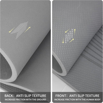 Large Yoga Mat 72"x36"x10mm Non-Slip Exercise Mat for Home Gym Studio