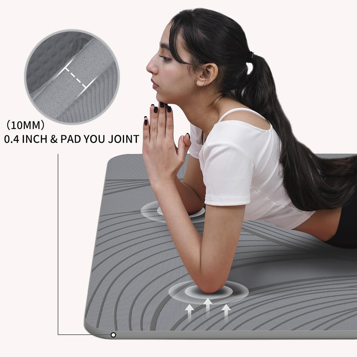 Large Yoga Mat 72"x36"x10mm Non-Slip Exercise Mat for Home Gym Studio