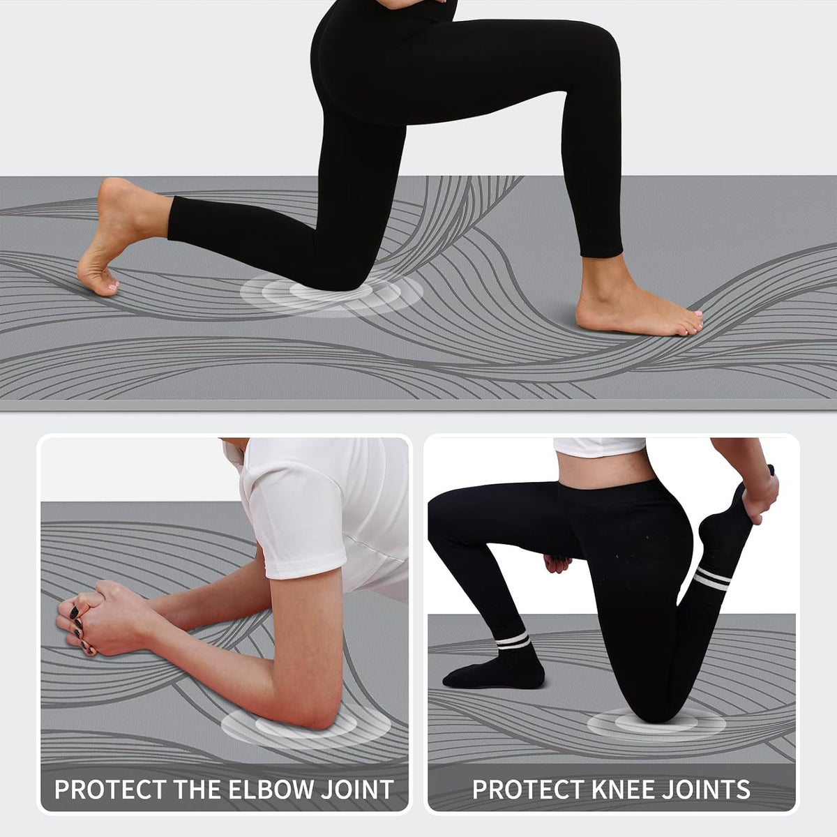 Large Yoga Mat 72"x36"x10mm Non-Slip Exercise Mat for Home Gym Studio