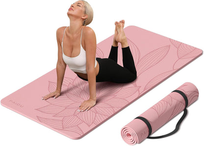 Large Yoga Mat 72"x36"x10mm Non-Slip Exercise Mat for Home Gym Studio
