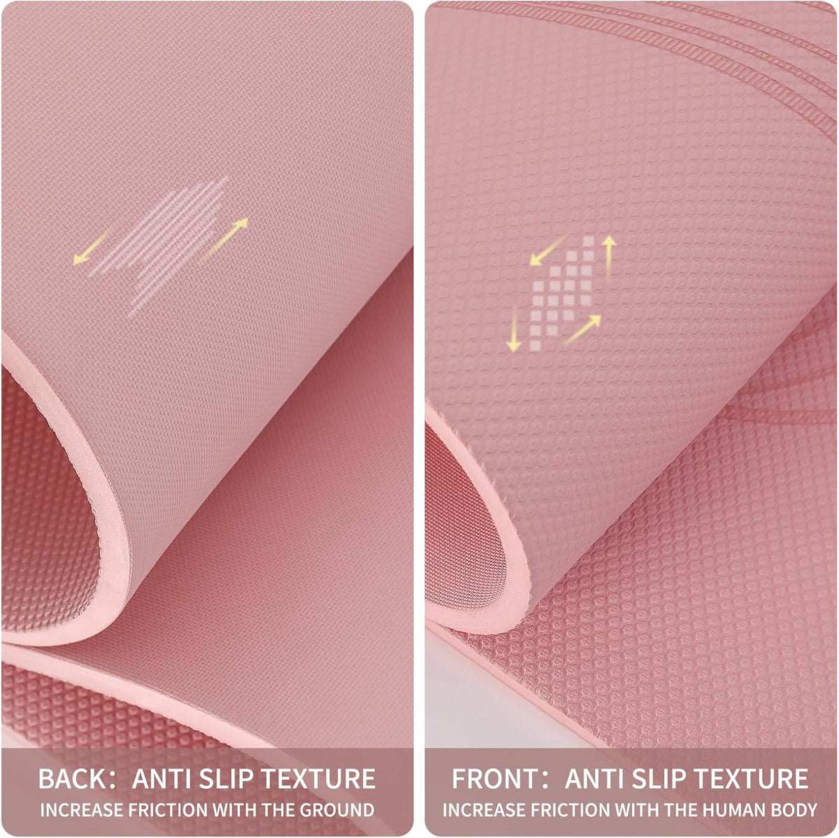 Large Yoga Mat 72"x36"x10mm Non-Slip Exercise Mat for Home Gym Studio