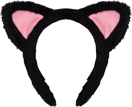 Cat Ears Headband, Plush Fuzzy Hairbands for Cosplay, Makeup, Yoga, and Photo Props for Adults