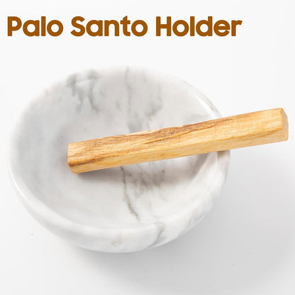 Incense Holder, Beautiful Natural Marble Incense Burner for Meditation, 9 Incense Holes Suitable for Most Types (Black)