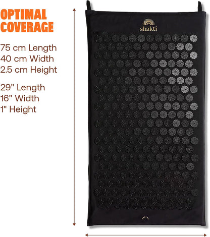 Acupressure Mat for Tension Release, Classic Level 2 Black