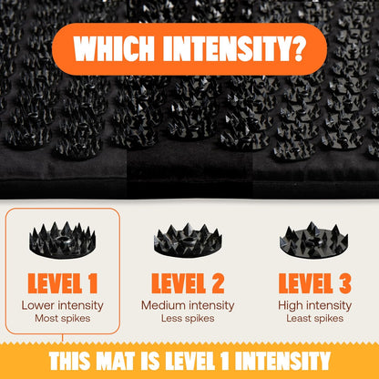 Acupressure Mat for Tension Release, Classic Level 2 Black