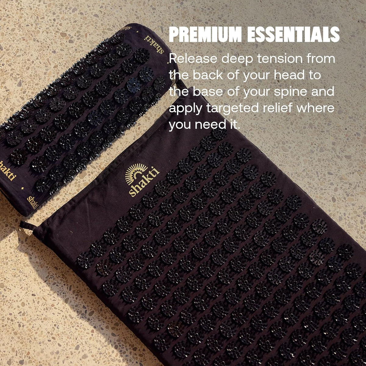 Acupressure Mat for Tension Release, Classic Level 2 Black