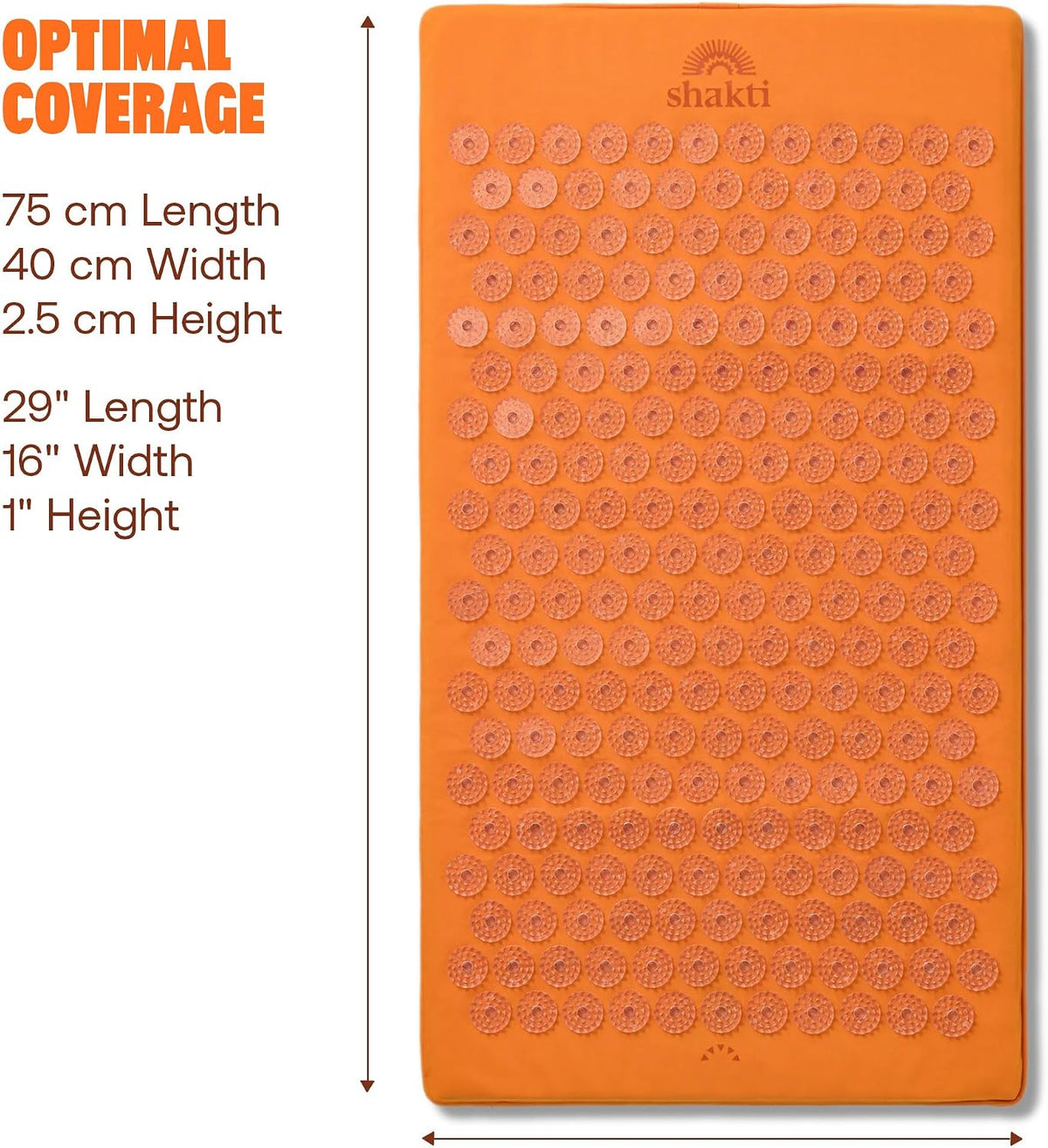 Acupressure Mat for Tension Release, Classic Level 2 Black