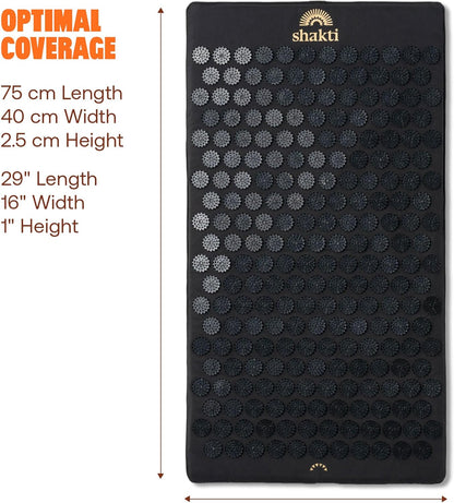 Acupressure Mat for Tension Release, Classic Level 2 Black